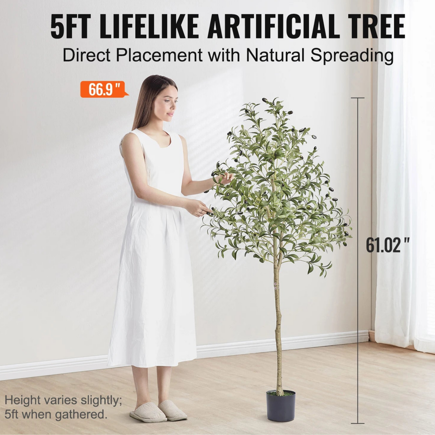 5ft Lifelike Artificial Olive Tree