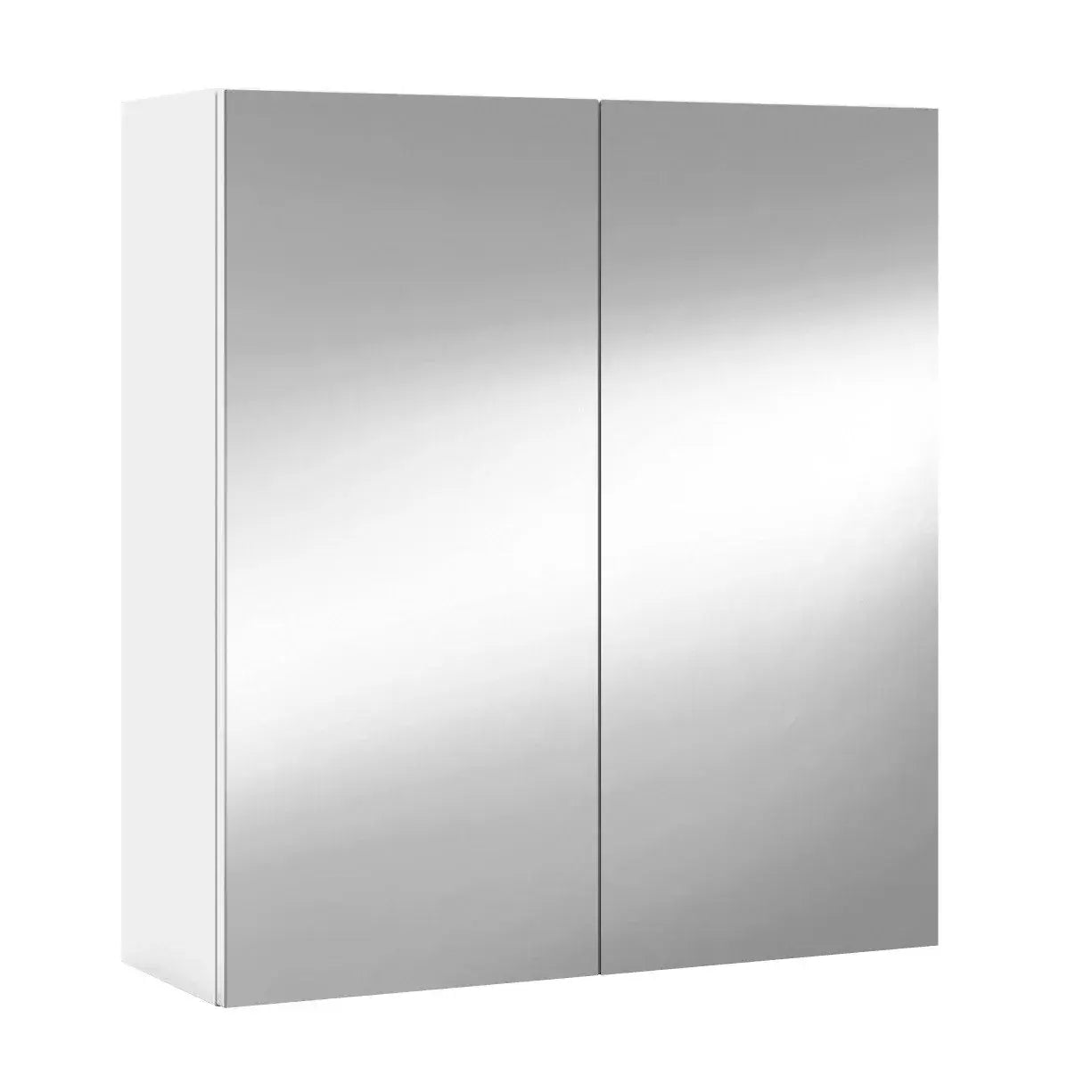 Serenity 600mm White and Mirrored 2 Door Wall Mounted Bathroom Cabinet