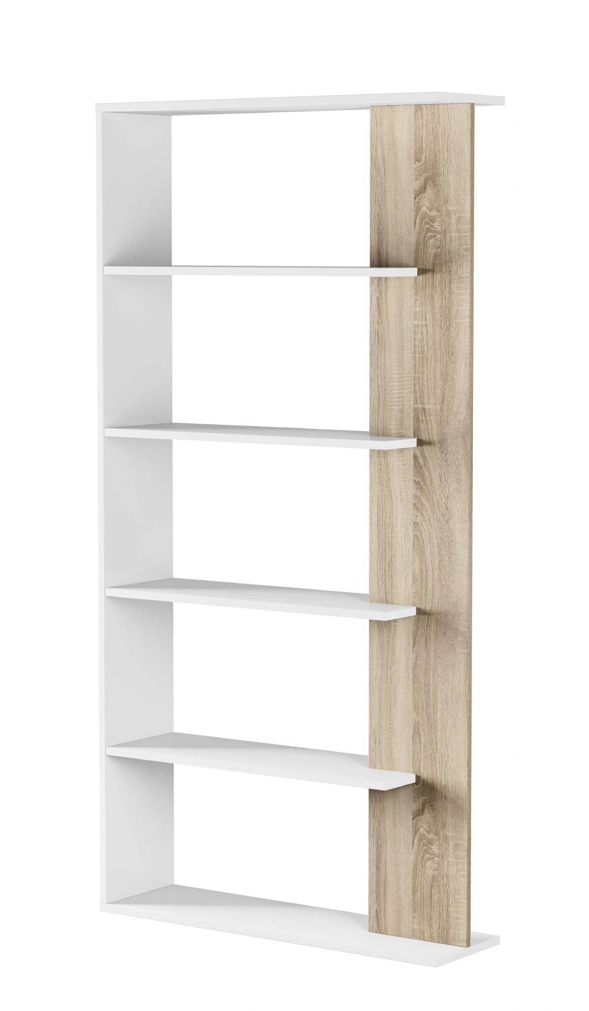 Dila White and Oak Effect Bookcase