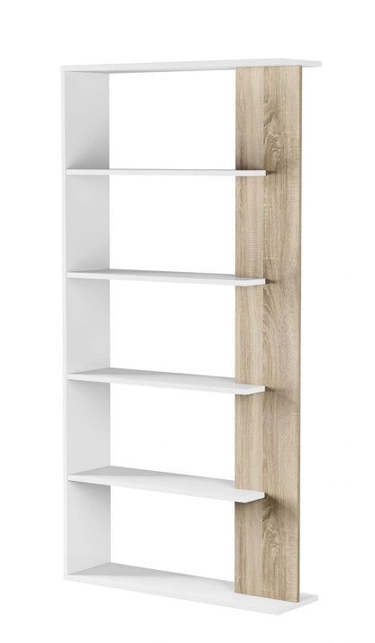 Dila White and Oak Effect Bookcase