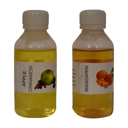 Adira Glass Bottle - Mandarin and Apple Cinnamon Reed Diffuser Set