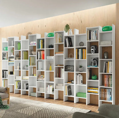 Diaz White Gloss Triple Bookcase