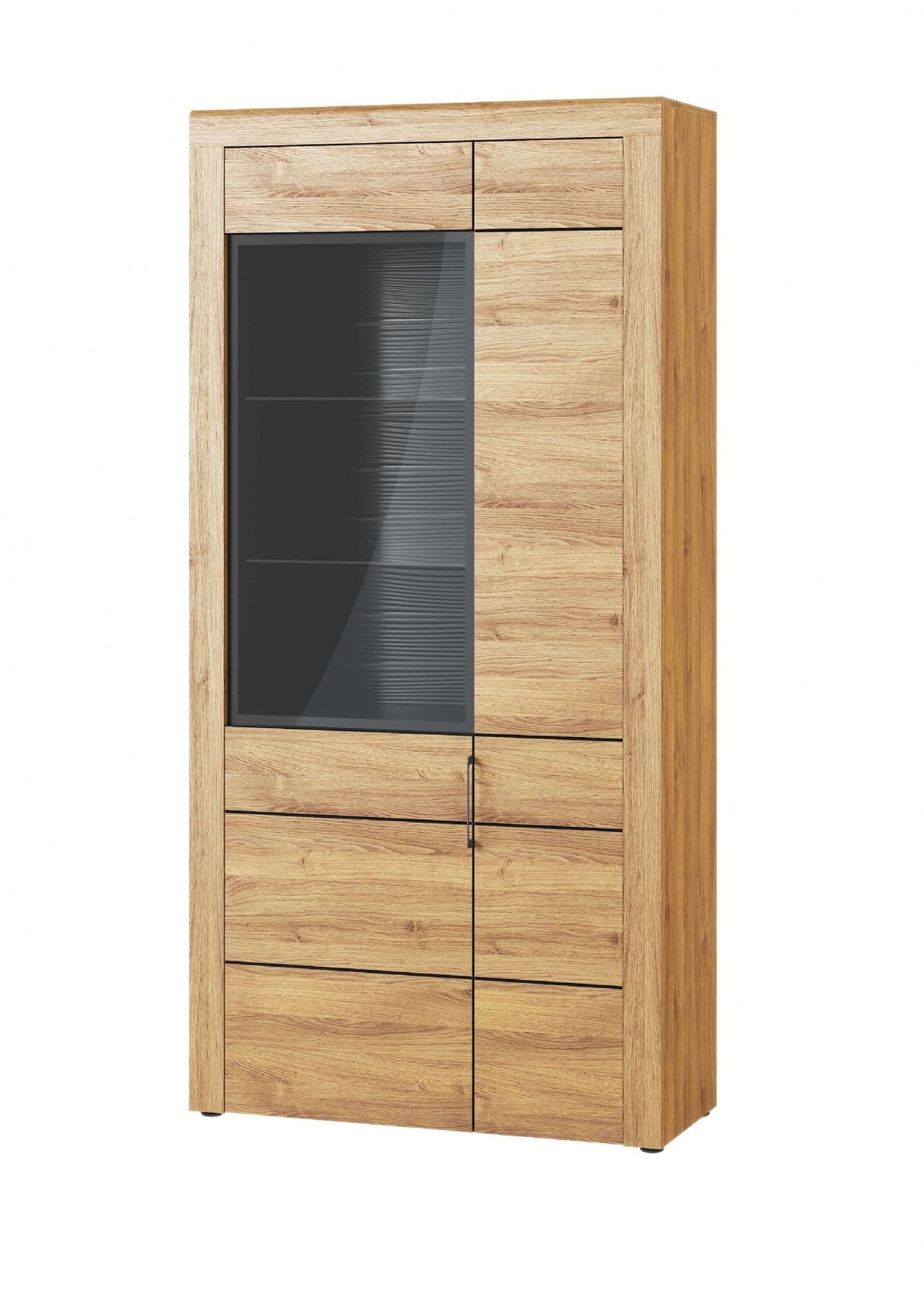 Cam Large Oak Effect 2 Door Display Cabinet