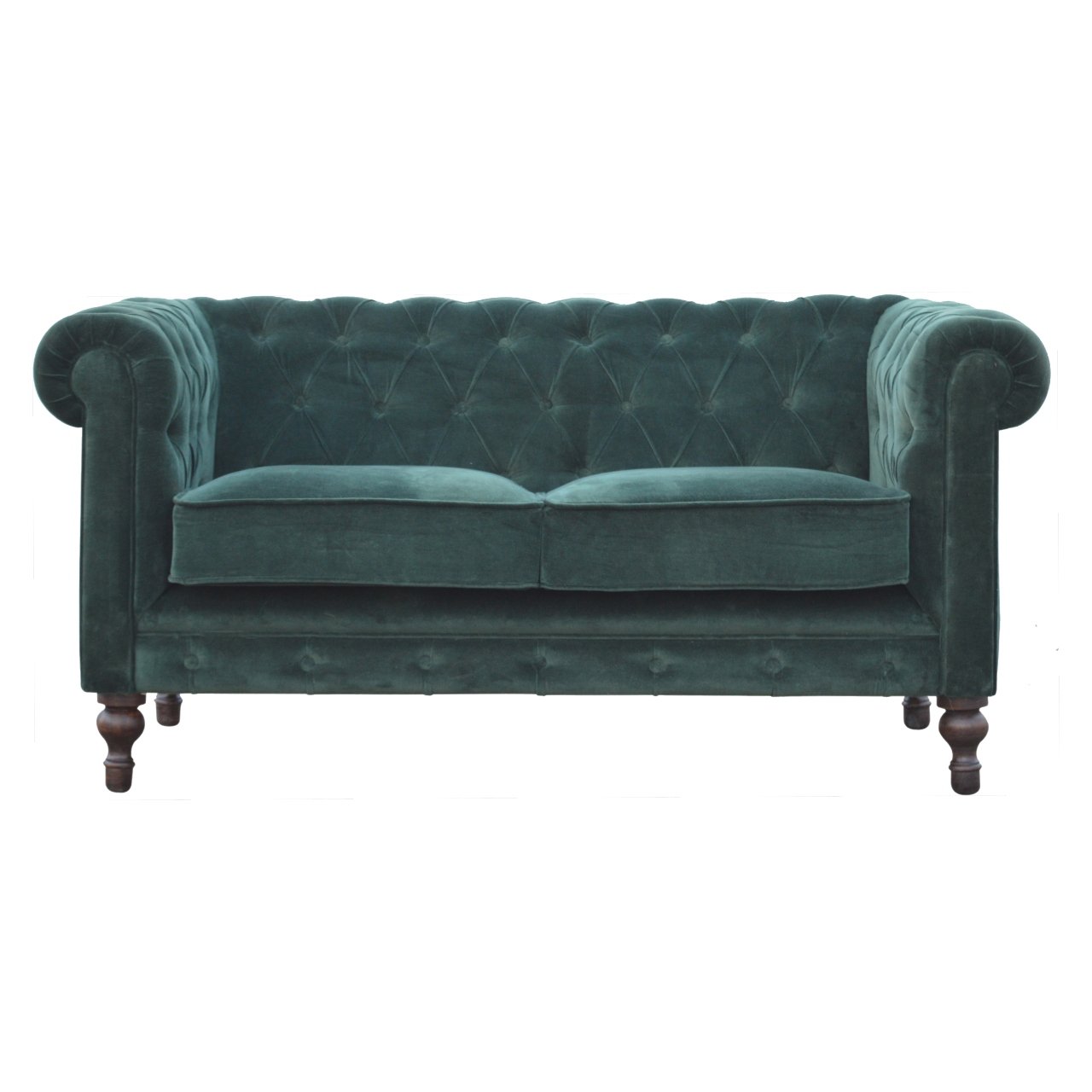 Emerald Green Velvet Chesterfield