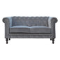 Grey Velvet Chesterfield Sofa (Pre-Order)