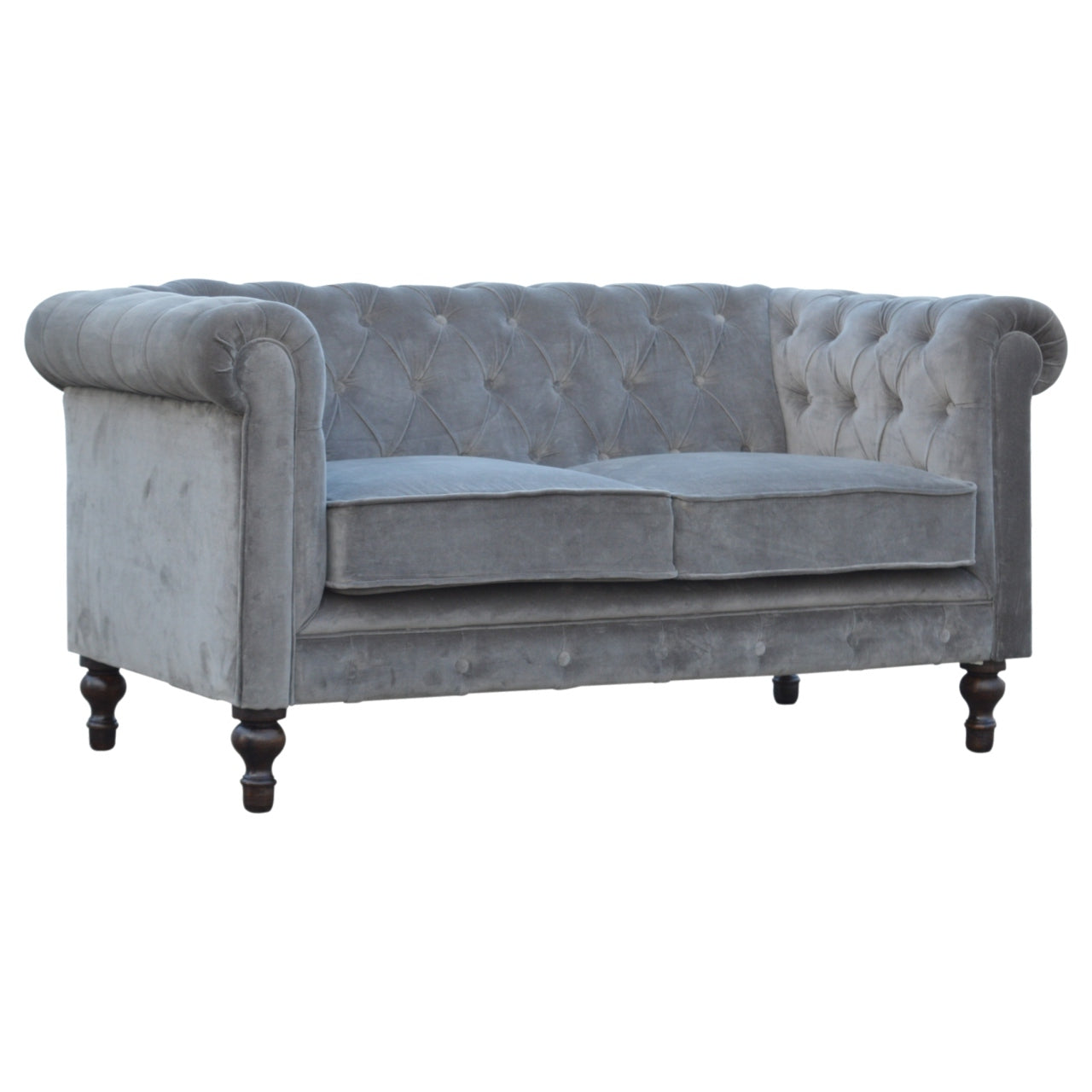 Grey Velvet Chesterfield Sofa (Pre-Order)