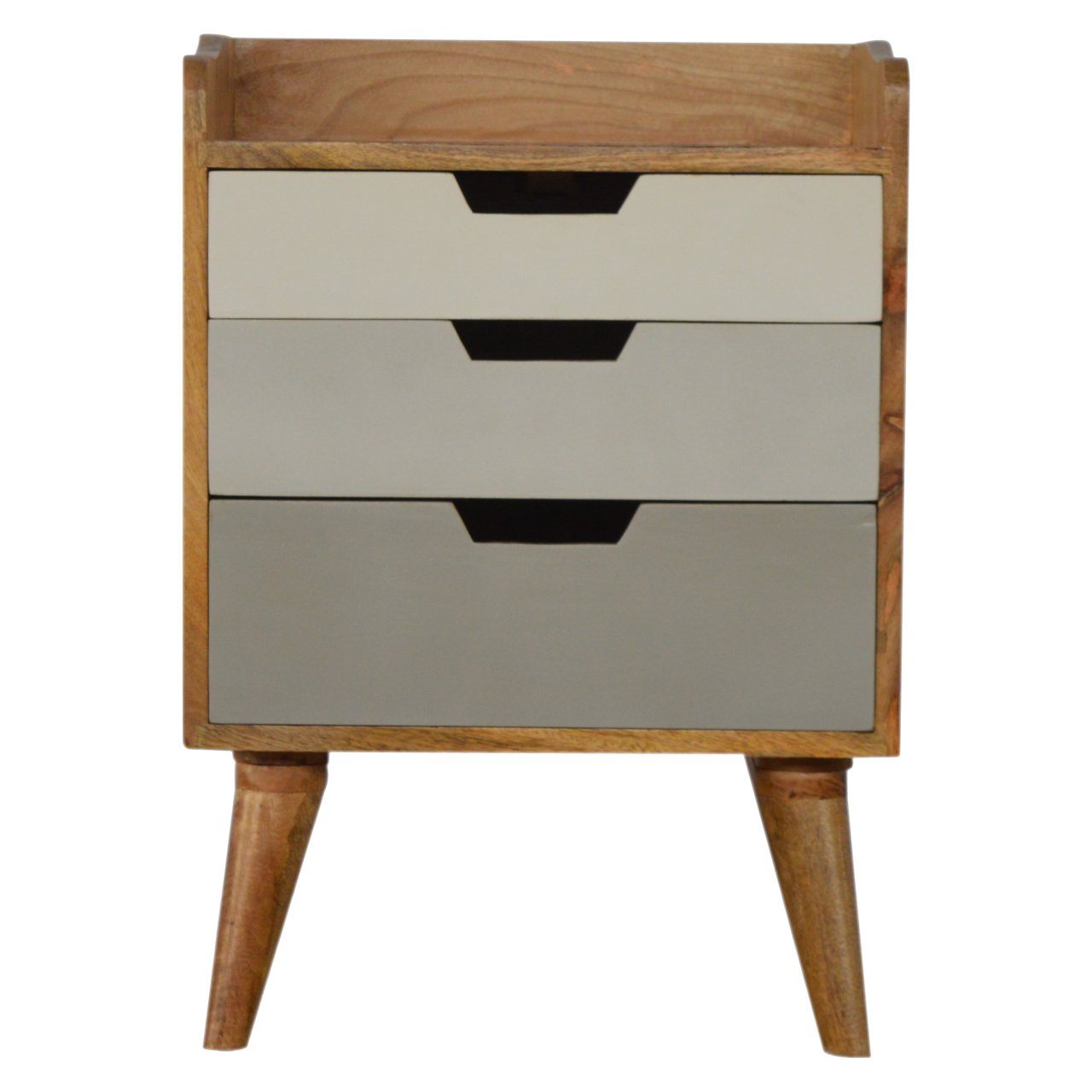 Grey and White Gradient Bedside Table