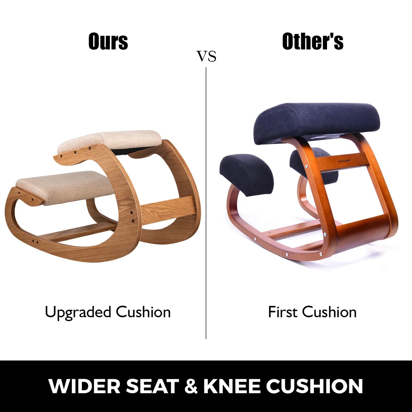 Wooden Posture Correct Rocking Kneeling Chair Stool