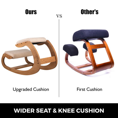 Wooden Posture Correct Rocking Kneeling Chair Stool