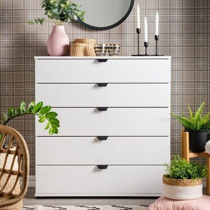 Lim Arctic White Wide 6 Chest Of Drawers