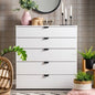 Lim Arctic White Wide 6 Chest Of Drawers