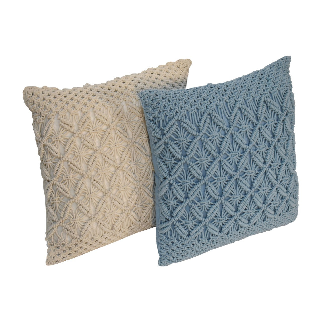 Lira Cushion Set of 2 white blue