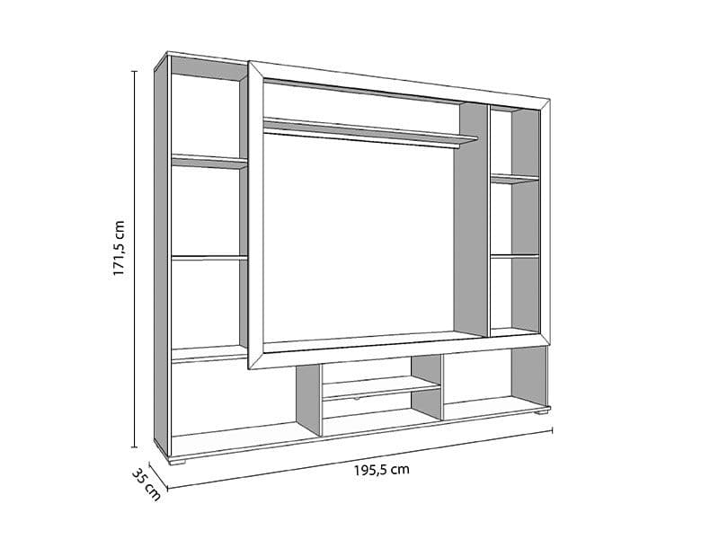 Lucy Grey Oak Effect and Black Entertainment Unit