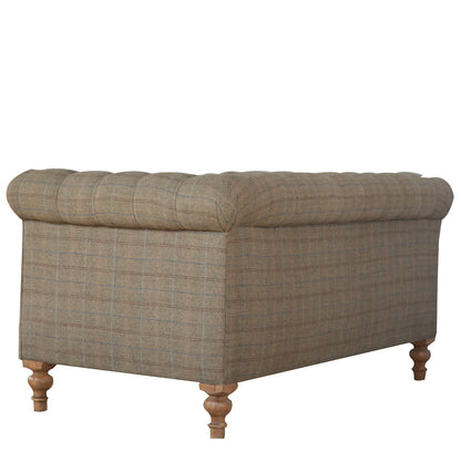 Luxury Multi Tweed 2 Seat Chesterfield Couch