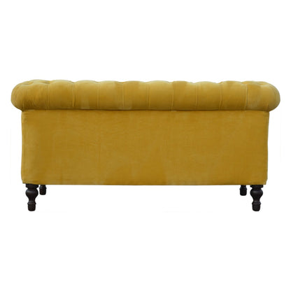 Mustard Velvet Chesterfield Sofa