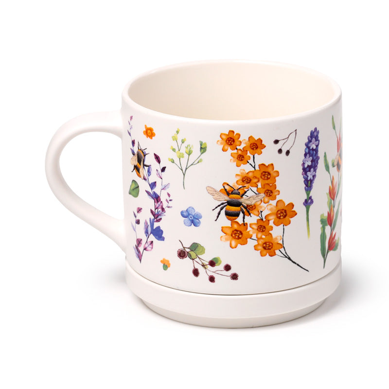 Porcelain Mug & Coaster Lid Set - Nectar Meadows