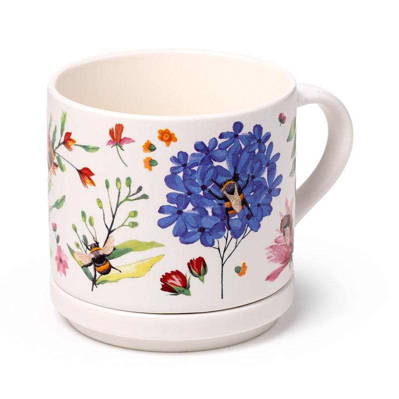 Porcelain Mug & Coaster Lid Set - Nectar Meadows