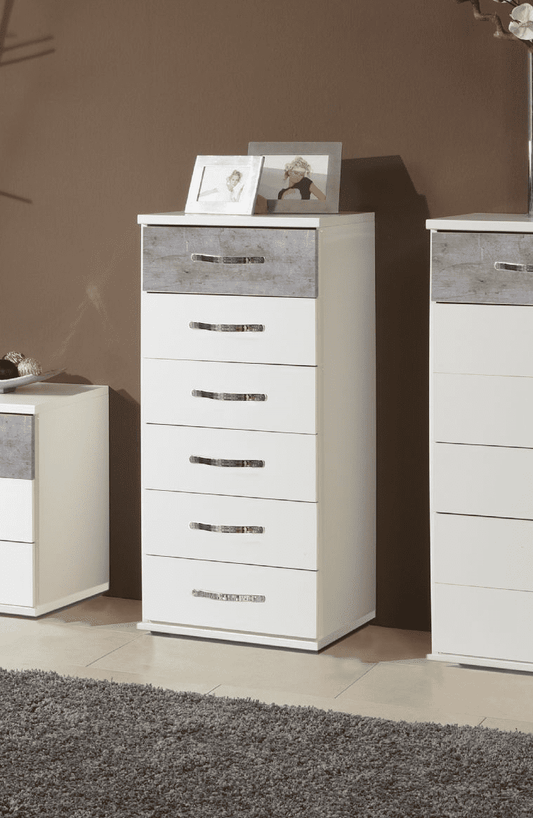 Romi Concrete Grey Chest of Draws