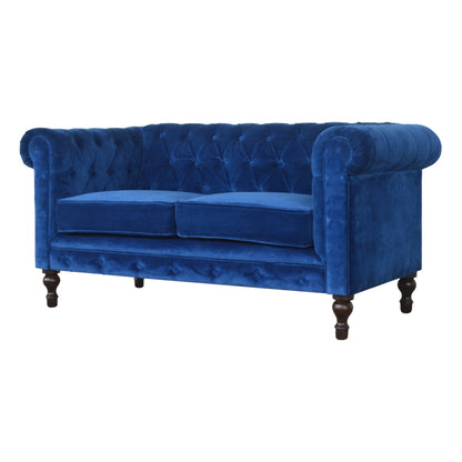 Royal Blue Velvet Chesterfield Sofa (Pre-order)