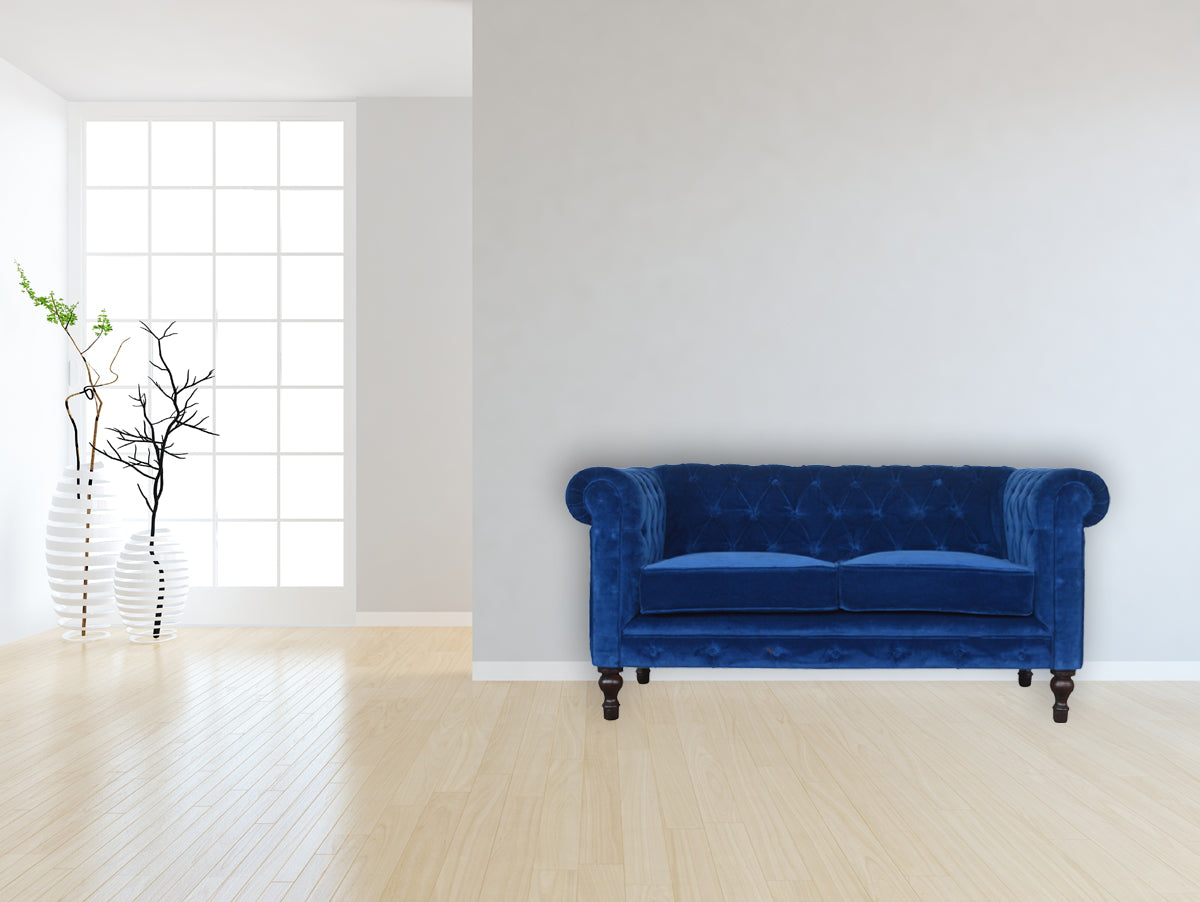 Royal Blue Velvet Chesterfield Sofa (Pre-order)