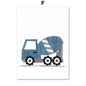 Cartoon Car Childrens Bedroom Wall Picture Art