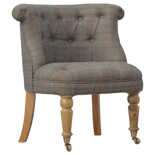 Small Tweed Accent Chair